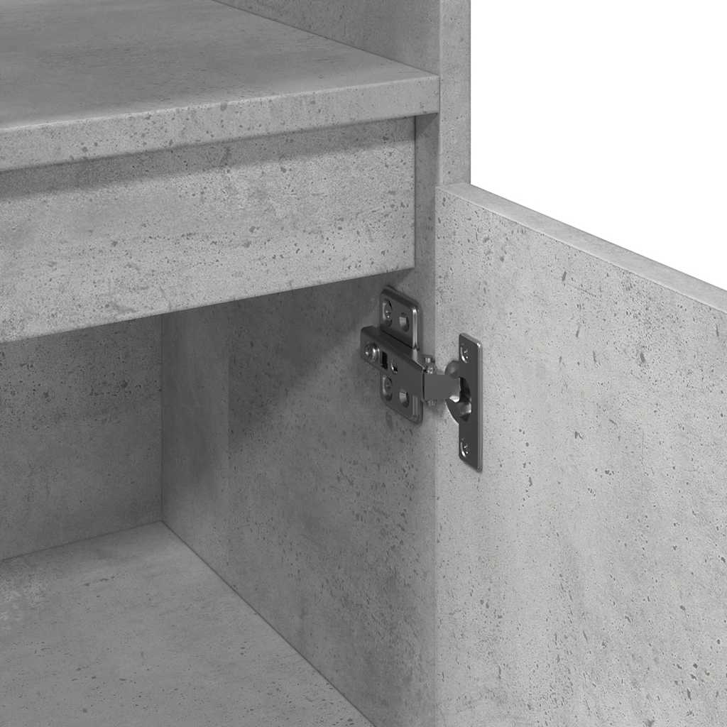 Armadietto da Bagno Grigio Cemento 30x30x100 cm in Truciolato | homemem39