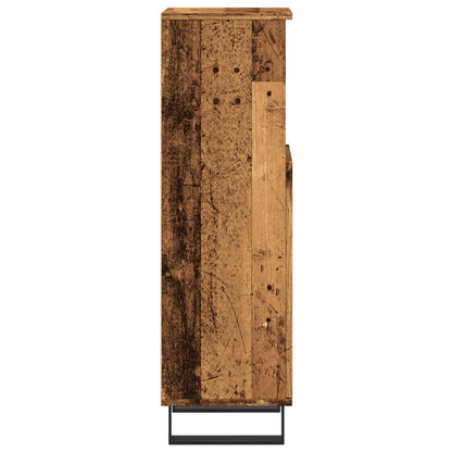 Armadietto da Bagno Legno Antico 30x30x100 cm in Truciolato | homemem39