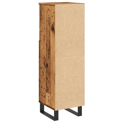 Armadietto da Bagno Legno Antico 30x30x100 cm in Truciolato | homemem39