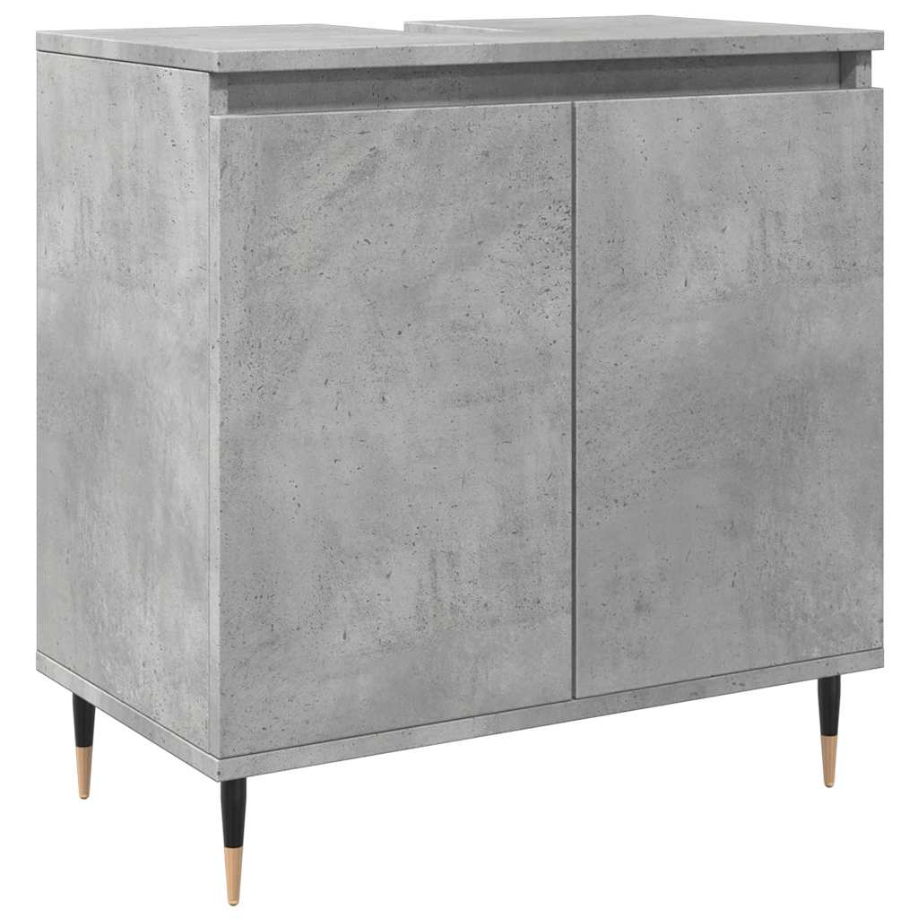 Armadietto da Bagno Grigio Cemento 58x33x60cm in Truciolato | homemem39