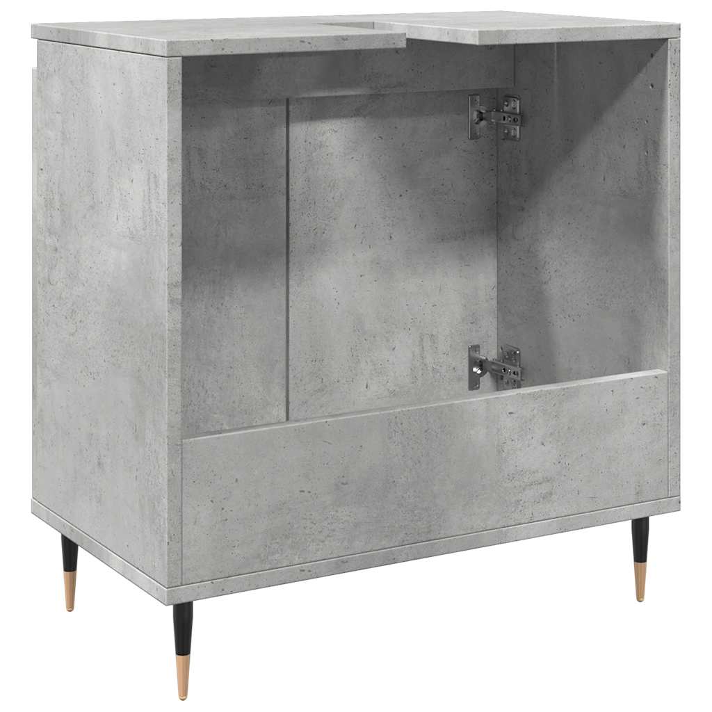 Armadietto da Bagno Grigio Cemento 58x33x60cm in Truciolato | homemem39
