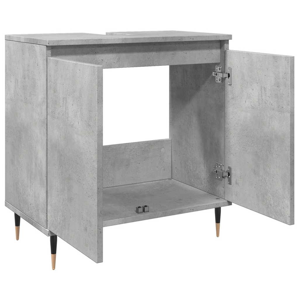 Armadietto da Bagno Grigio Cemento 58x33x60cm in Truciolato | homemem39