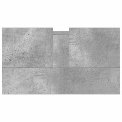 Armadietto da Bagno Grigio Cemento 58x33x60cm in Truciolato
