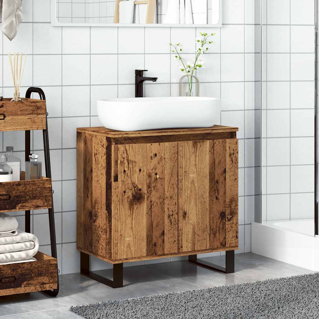 Mobile da Bagno Legno Vecchio 58x33x60 cm in Truciolato | homemem39