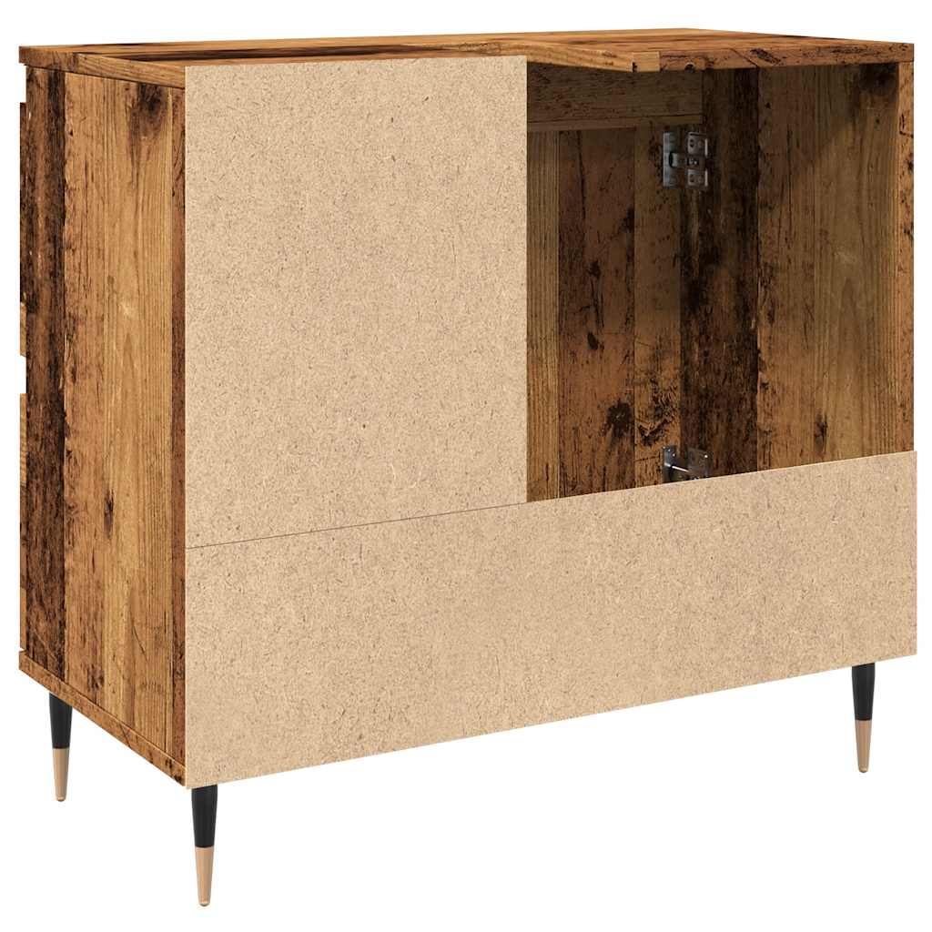 Armadietto da Bagno Legno Antico 65x33x60 cm in Truciolato | homemem39