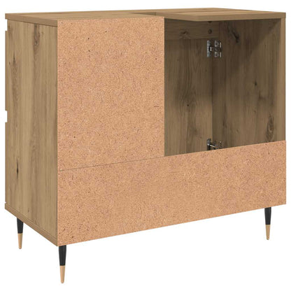 Armadietto da Bagno Rovere Artigianale 65x33x60cm in Truciolato | homemem39