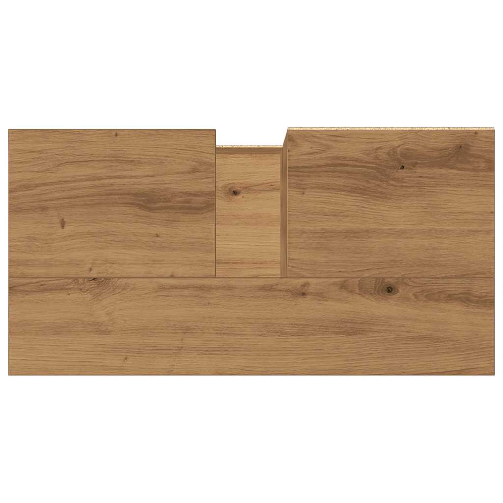 Armadietto da Bagno Rovere Artigianale 65x33x60cm in Truciolato | homemem39