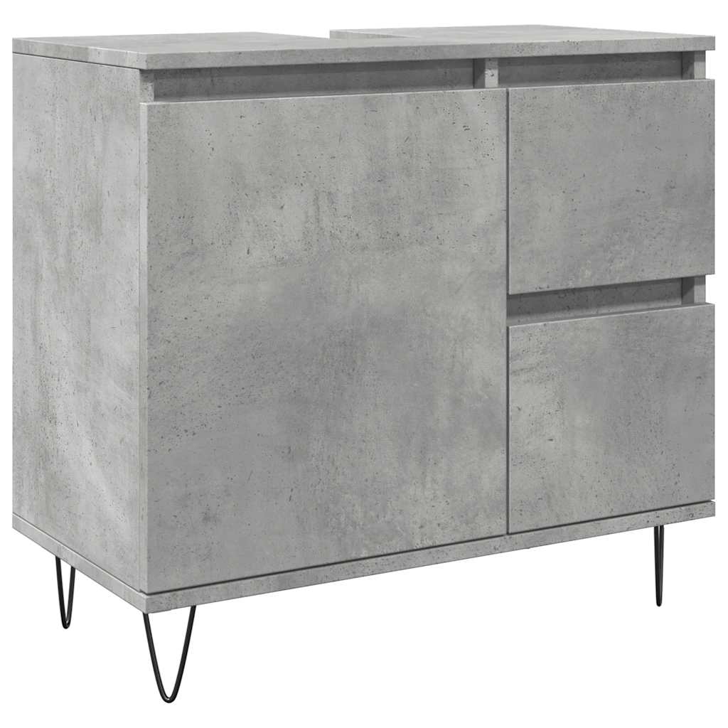 Armadietto da Bagno Grigio Cemento 65x33x60cm in Truciolato | homemem39