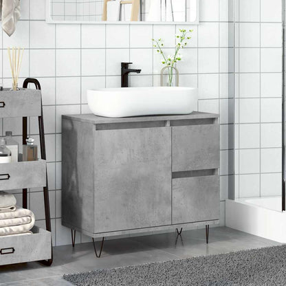 Armadietto da Bagno Grigio Cemento 65x33x60cm in Truciolato | homemem39