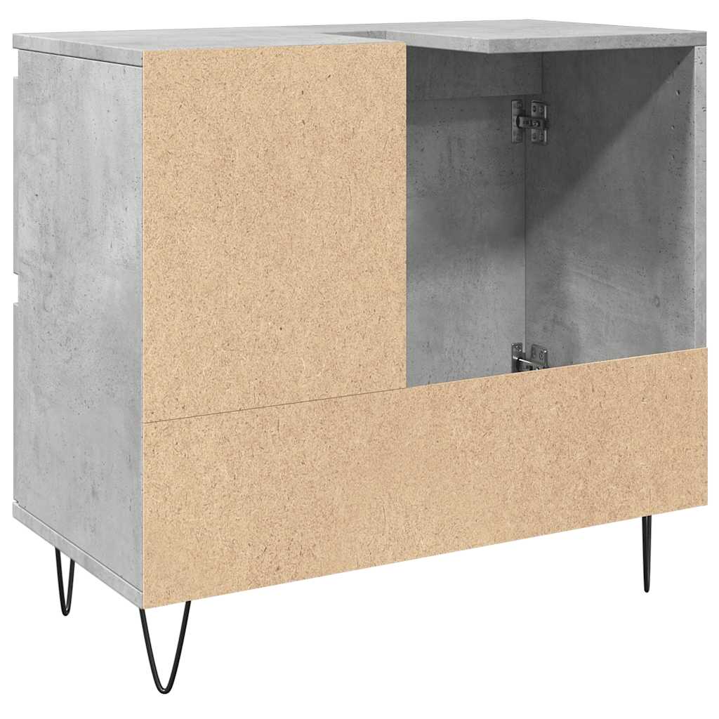 Armadietto da Bagno Grigio Cemento 65x33x60cm in Truciolato | homemem39