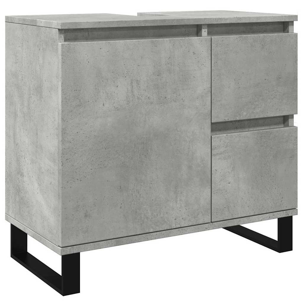 Armadietto da Bagno Grigio Cemento 65x33x60cm in Truciolato | homemem39