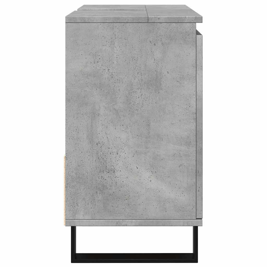 Armadietto da Bagno Grigio Cemento 65x33x60cm in Truciolato | homemem39