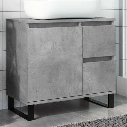 Armadietto da Bagno Grigio Cemento 65x33x60cm in Truciolato | homemem39