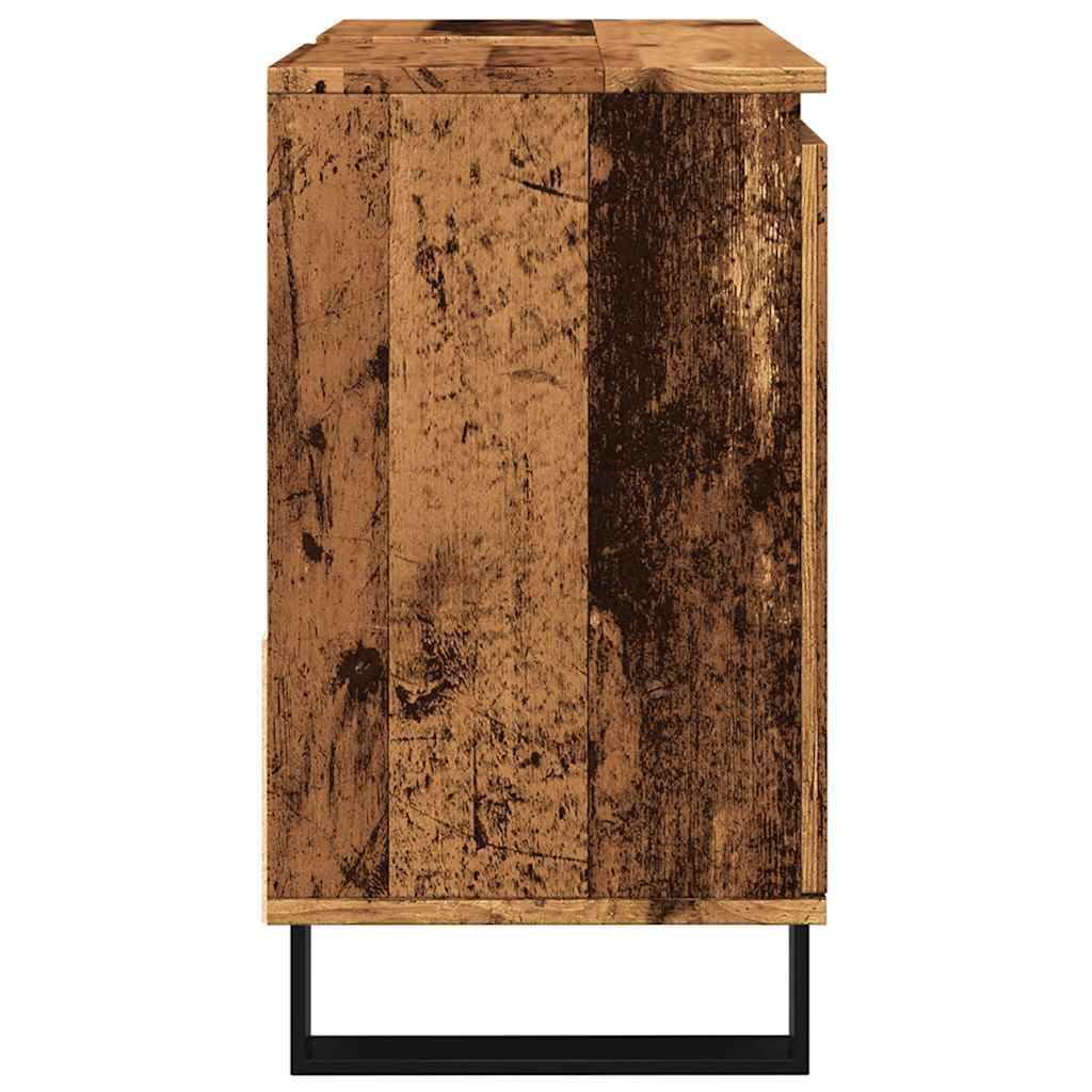 Armadietto da Bagno Legno Antico 65x33x60 cm in Truciolato | homemem39