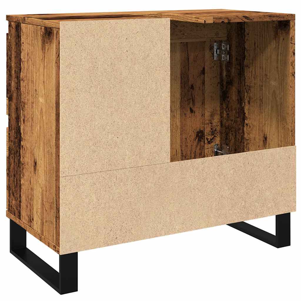 Armadietto da Bagno Legno Antico 65x33x60 cm in Truciolato | homemem39
