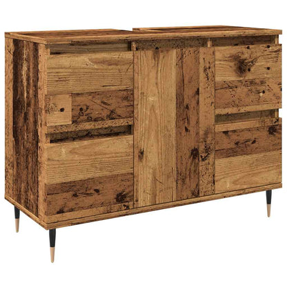 Mobile da Bagno Legno Antico 80x33x60 cm in Legno Multistrato | homemem39