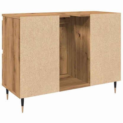Mobiletto da Bagno Rovere Artigianale 80x33x60 cm in Truciolato