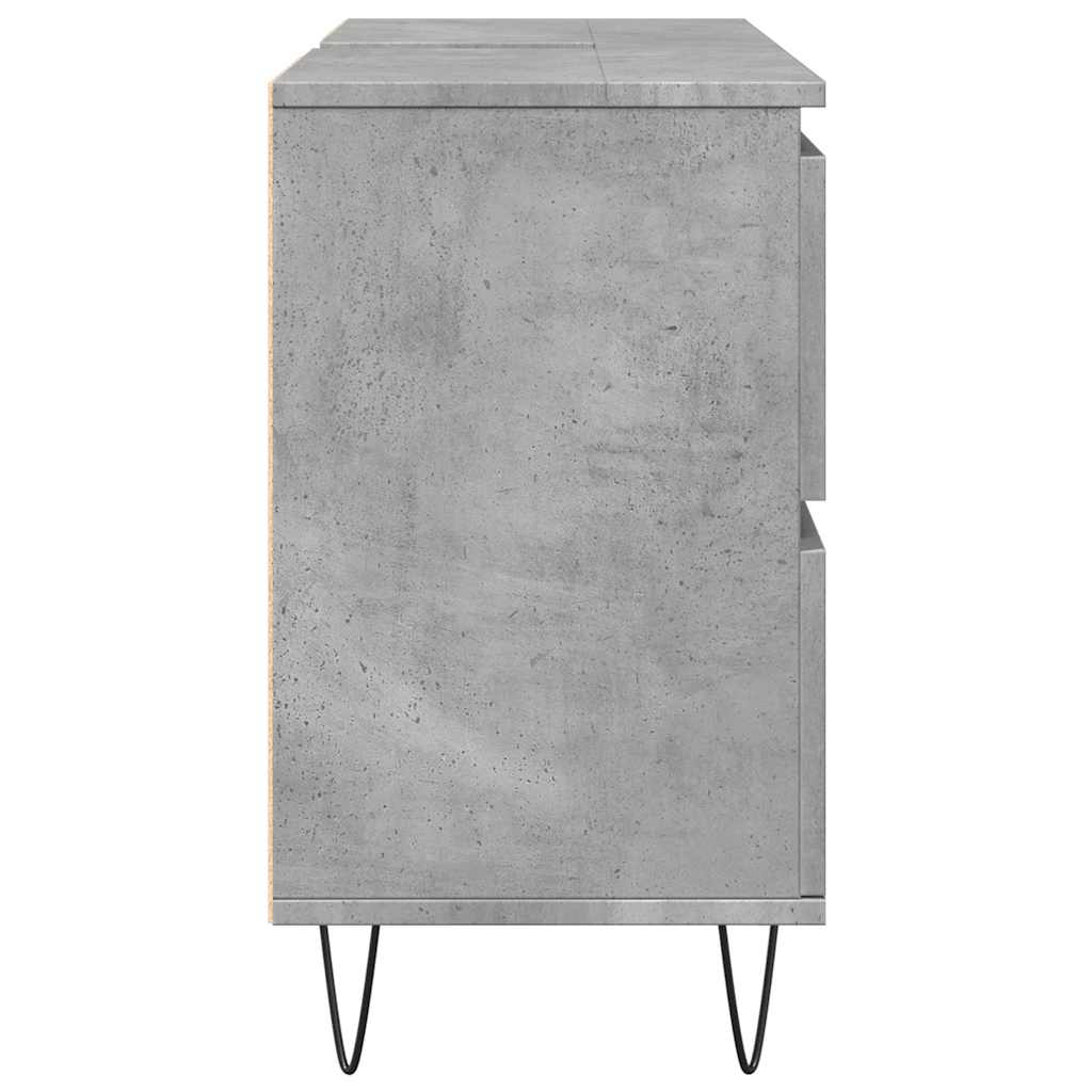 Armadietto da Bagno Grigio Cemento 80x33x60cm in Truciolato | homemem39