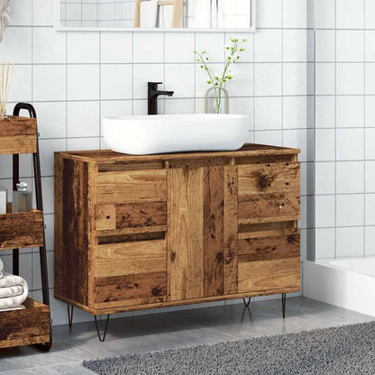 Mobile da Bagno Legno Antico 80x33x60 cm in Truciolato | homemem39
