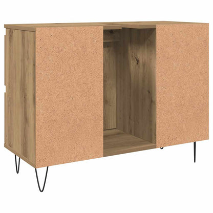 Mobiletto da Bagno Rovere Artigianale 80x33x60 cm in Truciolato | homemem39