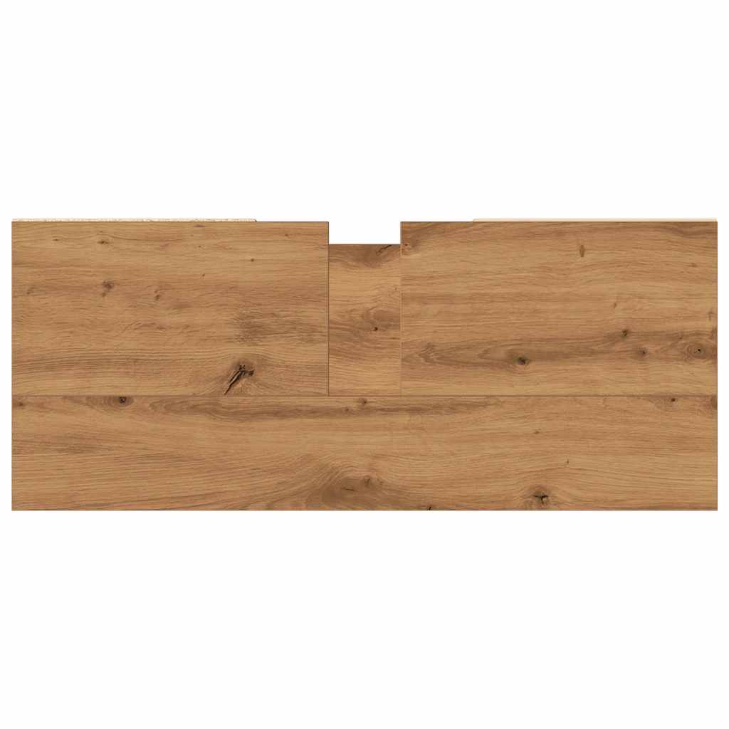 Mobiletto da Bagno Rovere Artigianale 80x33x60 cm in Truciolato | homemem39
