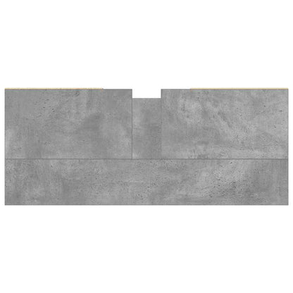 Armadietto da Bagno Grigio Cemento 80x33x60cm Legno Multistrato