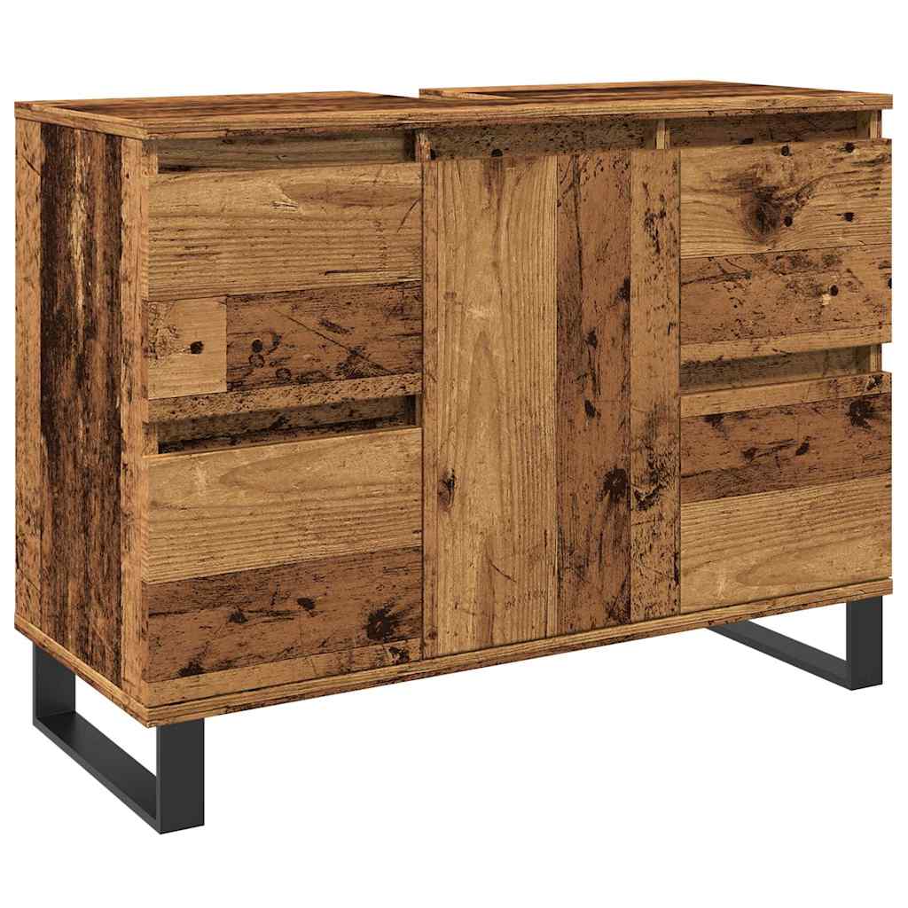 Mobile da Bagno Legno Antico 80x33x60 cm in Truciolato | homemem39