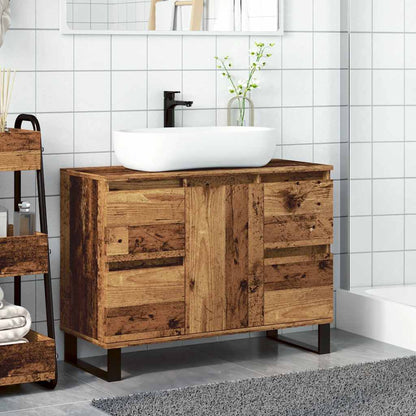 Mobile da Bagno Legno Antico 80x33x60 cm in Truciolato | homemem39