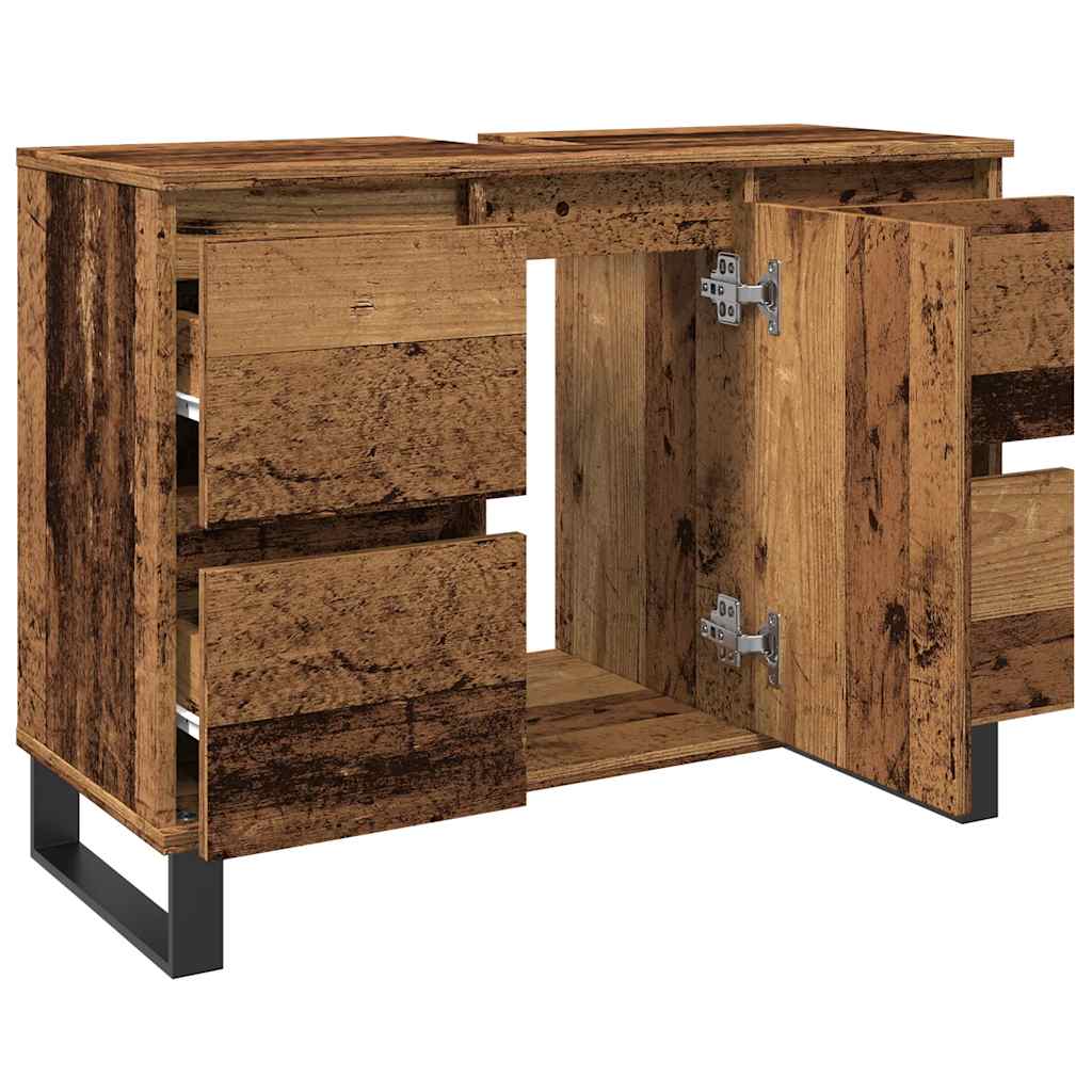 Mobile da Bagno Legno Antico 80x33x60 cm in Truciolato | homemem39