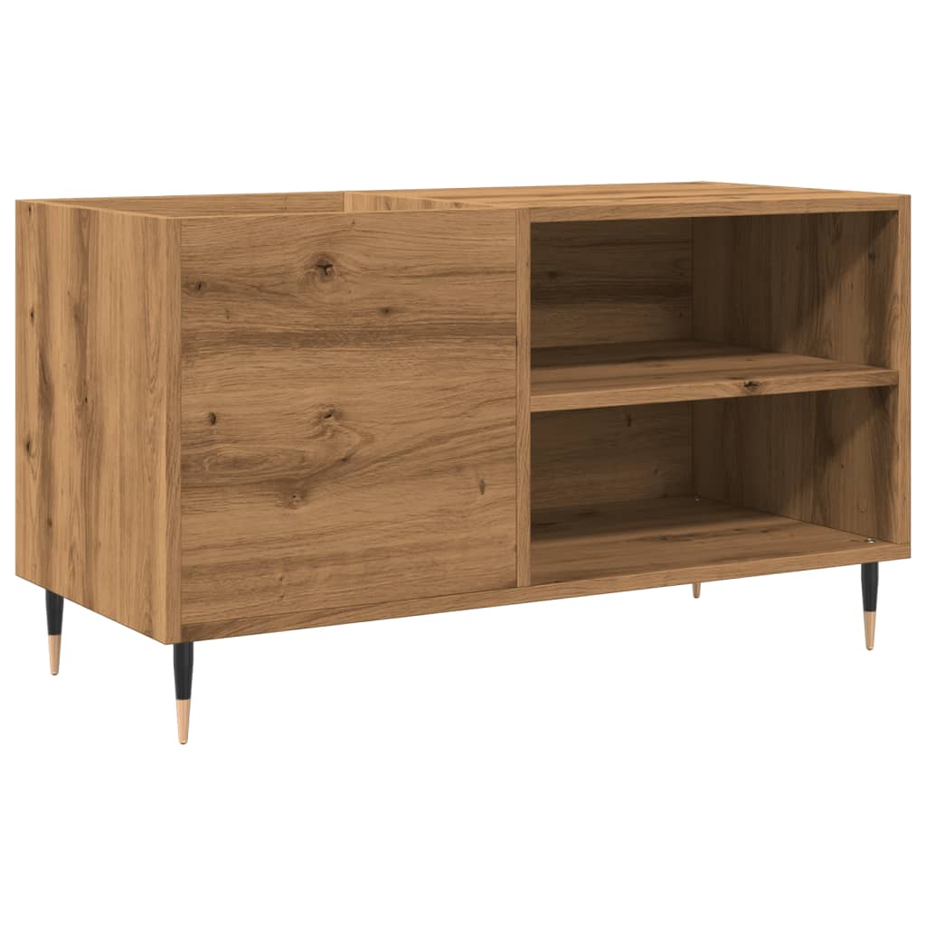Mobile Porta Dischi Rovere Artigianale 84,5x38x48cm Multistrato - homemem39