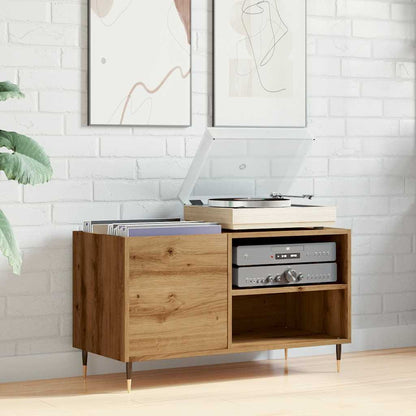 Mobile Porta Dischi Rovere Artigianale 84,5x38x48cm Multistrato - homemem39