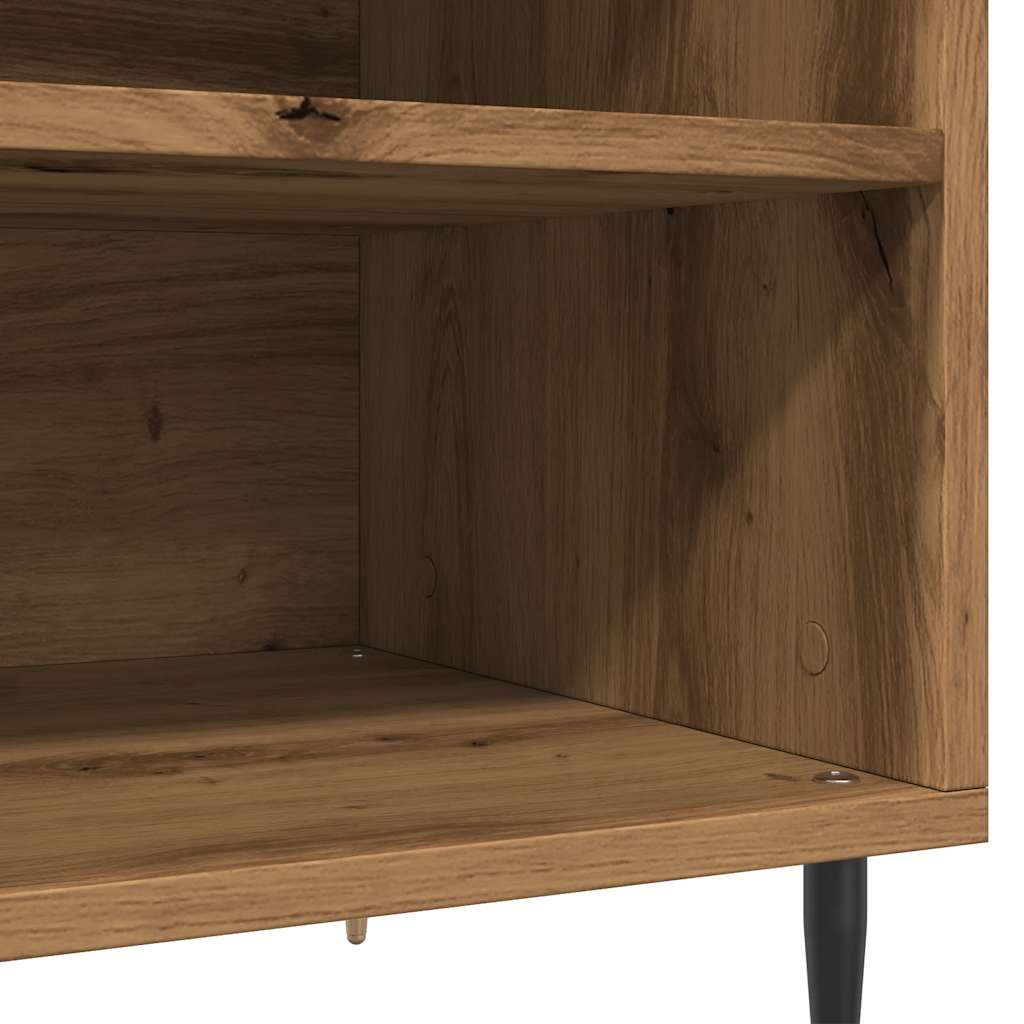 Mobile Porta Dischi Rovere Artigianale 84,5x38x48cm Multistrato - homemem39