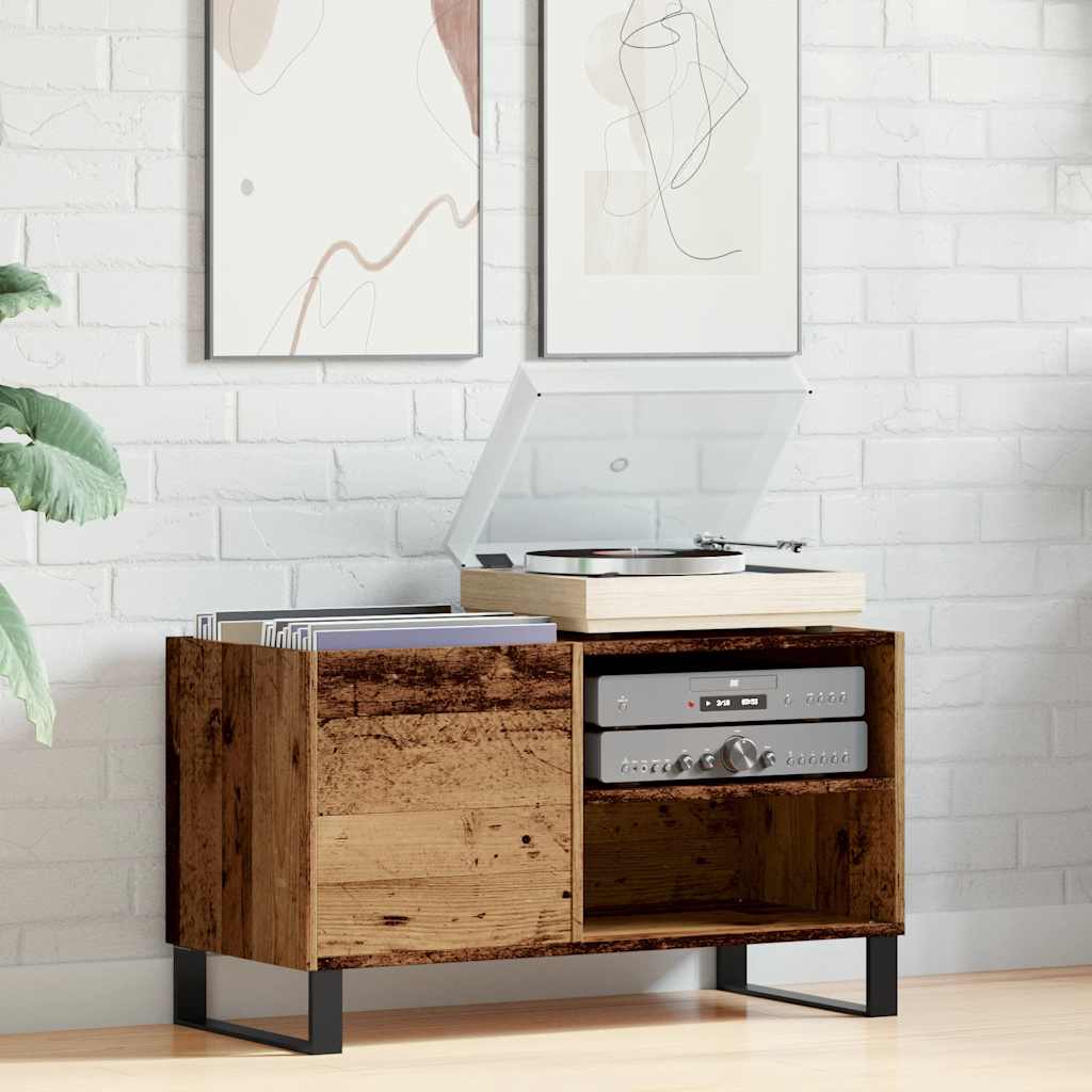 Mobile Porta Dischi Legno Antico 84,5x38x48cm Legno Multistrato - homemem39