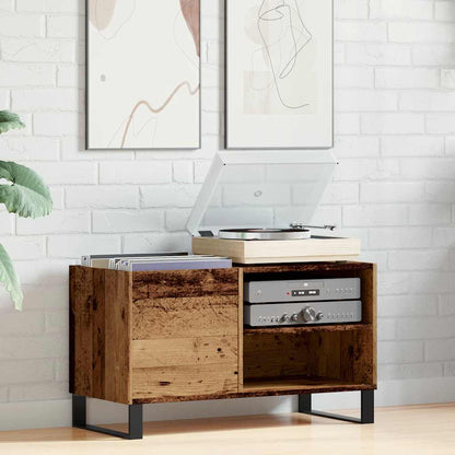 Mobile Porta Dischi Legno Antico 84,5x38x48cm Legno Multistrato - homemem39