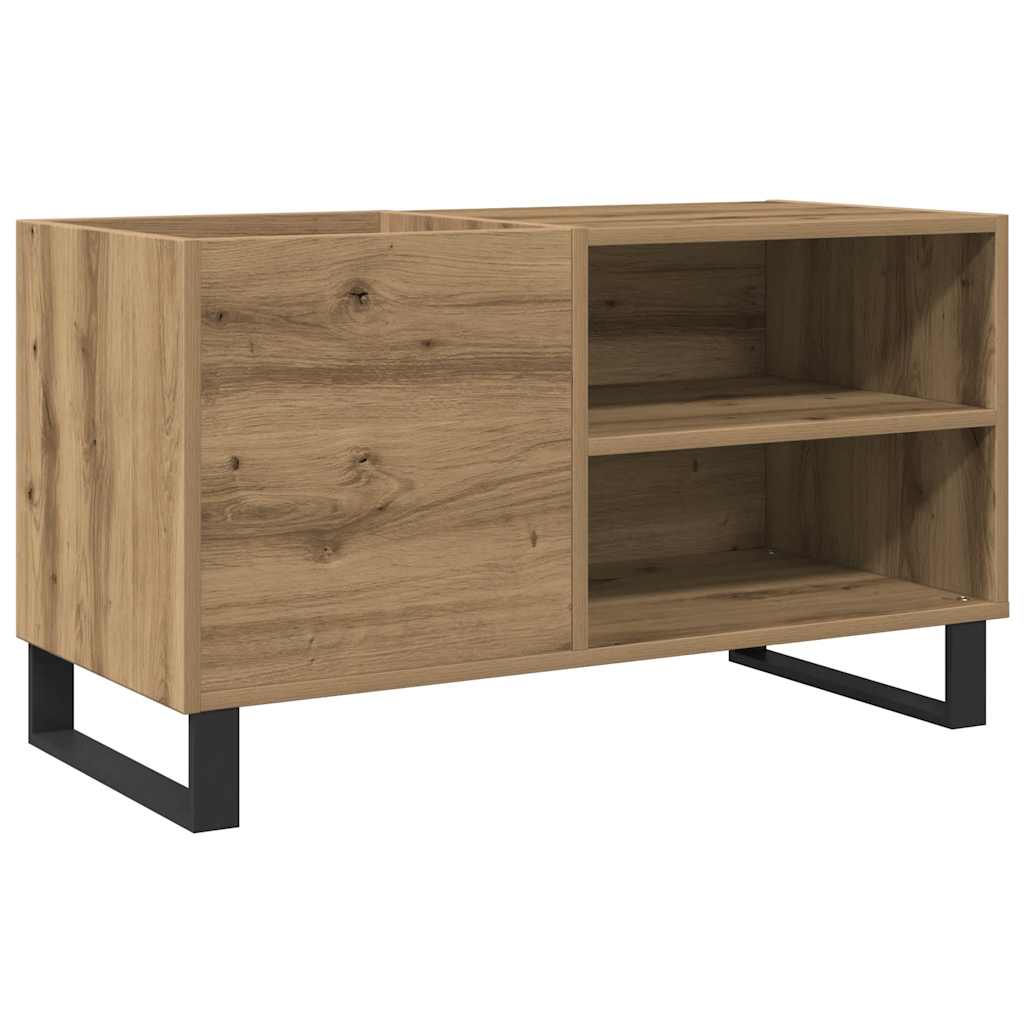 Mobile Porta Dischi Rovere Artigianale 84,5x38x48cm Multistrato | homemem39