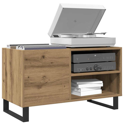 Mobile Porta Dischi Rovere Artigianale 84,5x38x48cm Multistrato | homemem39