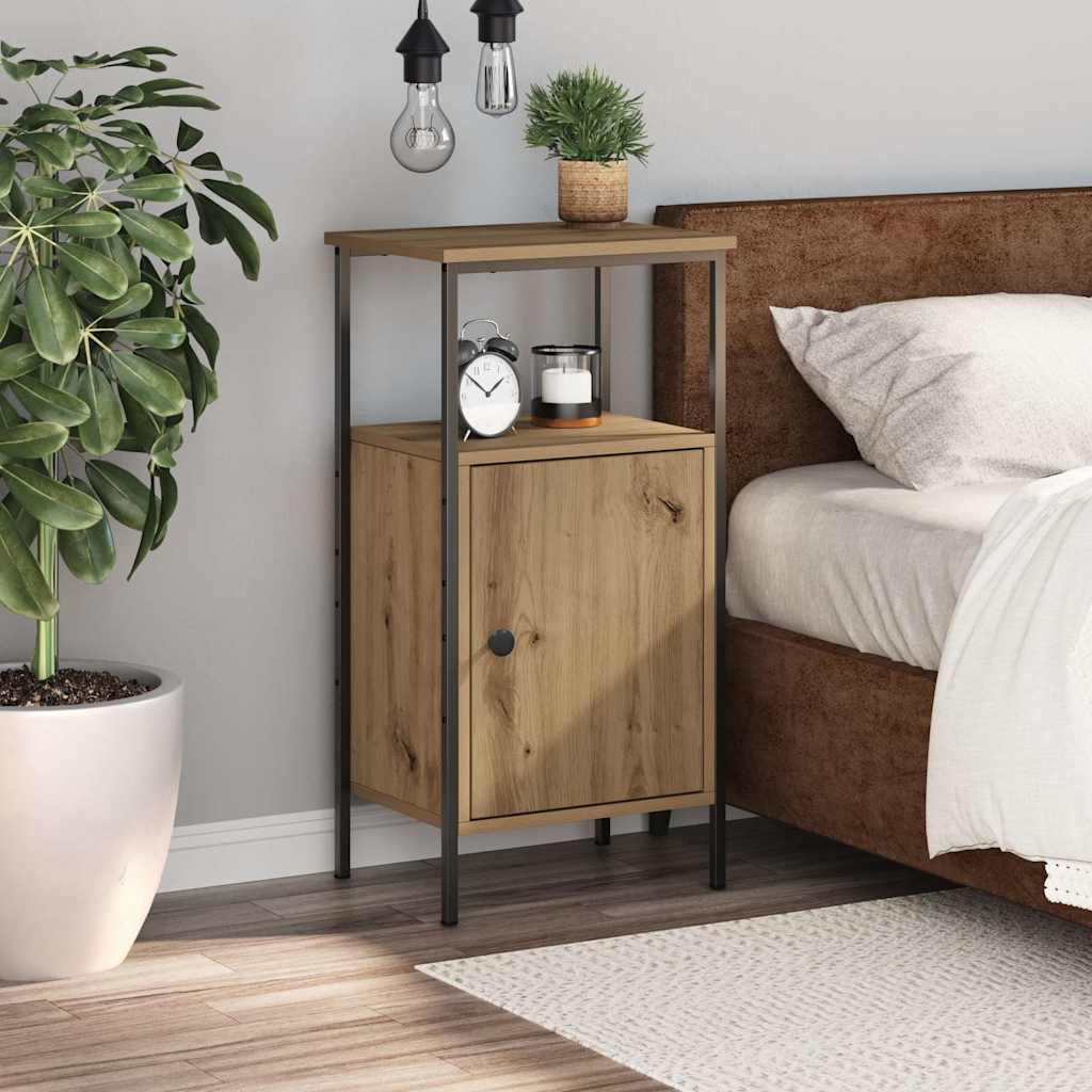 Comodino Rovere Artigianale 41x31x80 cm in Legno Multistrato