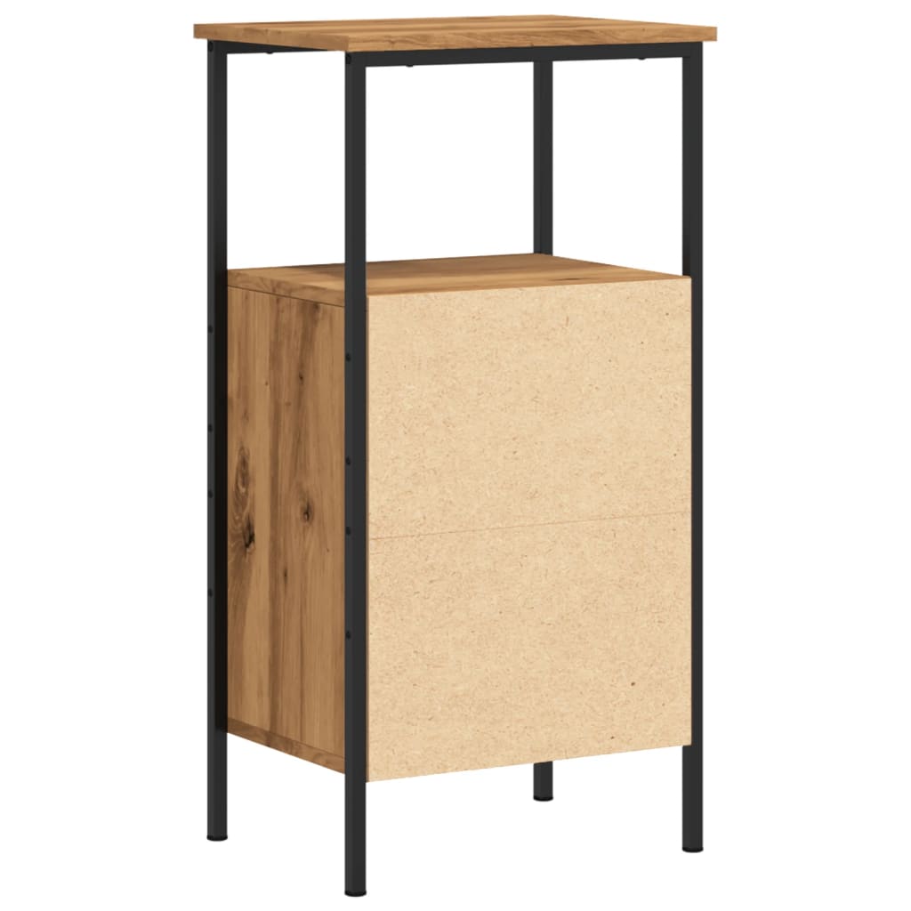 Comodino Rovere Artigianale 41x31x80 cm in Legno Multistrato