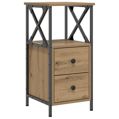 Comodino Rovere Artigianale 34x35,5x70 cm in Legno Multistrato