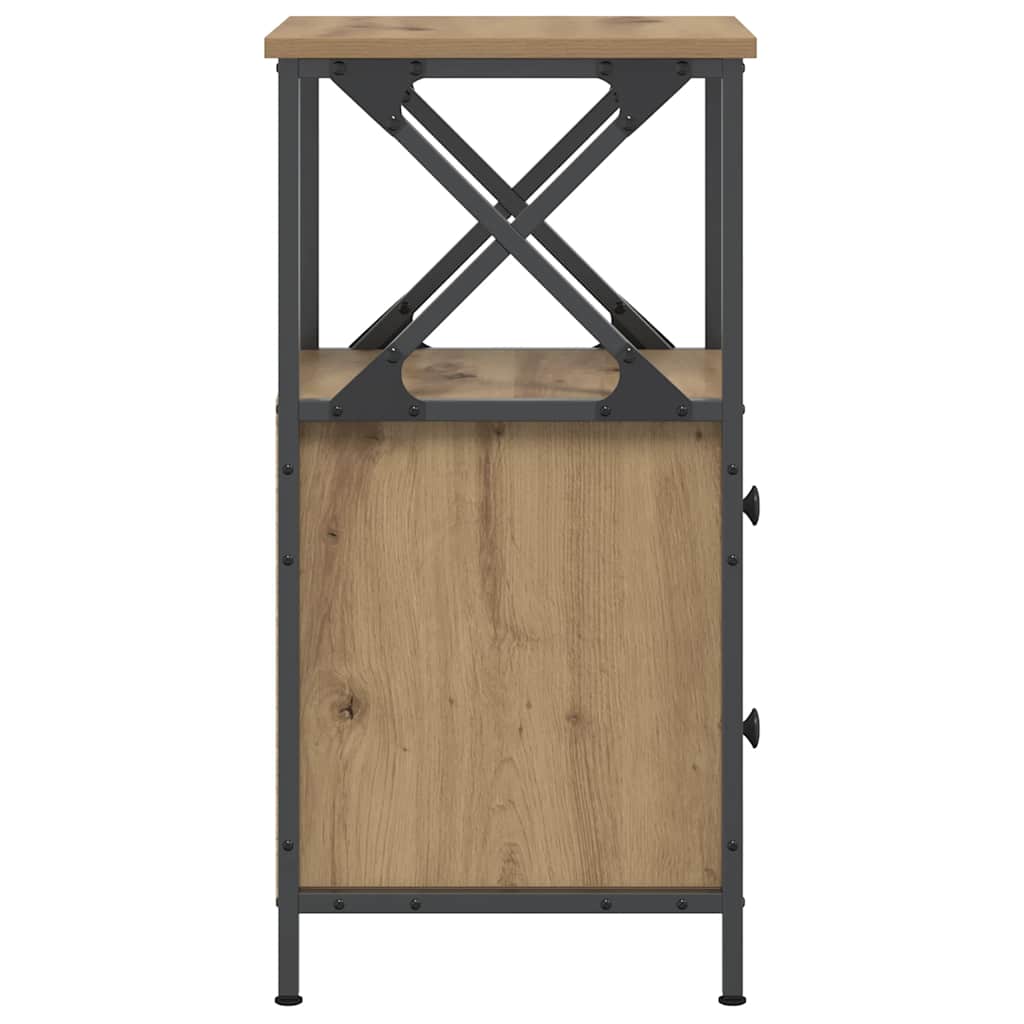 Comodino Rovere Artigianale 34x35,5x70 cm in Legno Multistrato