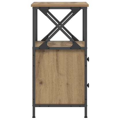 Comodino Rovere Artigianale 34x35,5x70 cm in Legno Multistrato