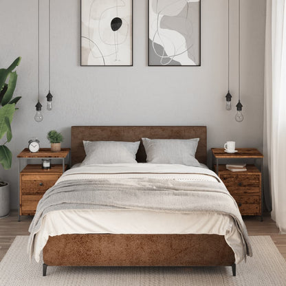 Comodini Legno Antico 2 pz 44x45x60 cm in Legno Multistrato - homemem39