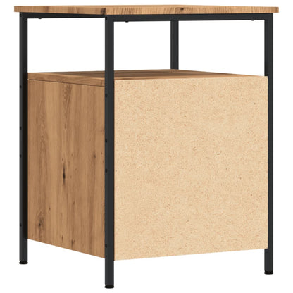 Comodini 2pz Rovere Artigianale 44x45x60cm in Legno Multistrato
