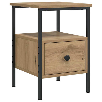 Comodino Rovere Artigianale 34x36x50 cm in Legno Multistrato
