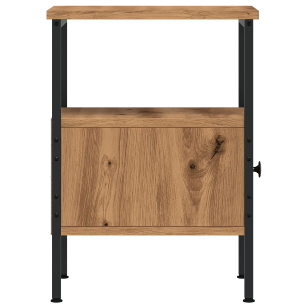 Comodino Rovere Artigianale 34x36x50 cm in Legno Multistrato