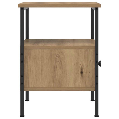 Comodini 2pz Rovere Artigianale 34x36x50cm in Legno Multistrato