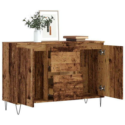 Credenza Legno Antico 101,5x35x70 cm in Legno Multistrato - homemem39