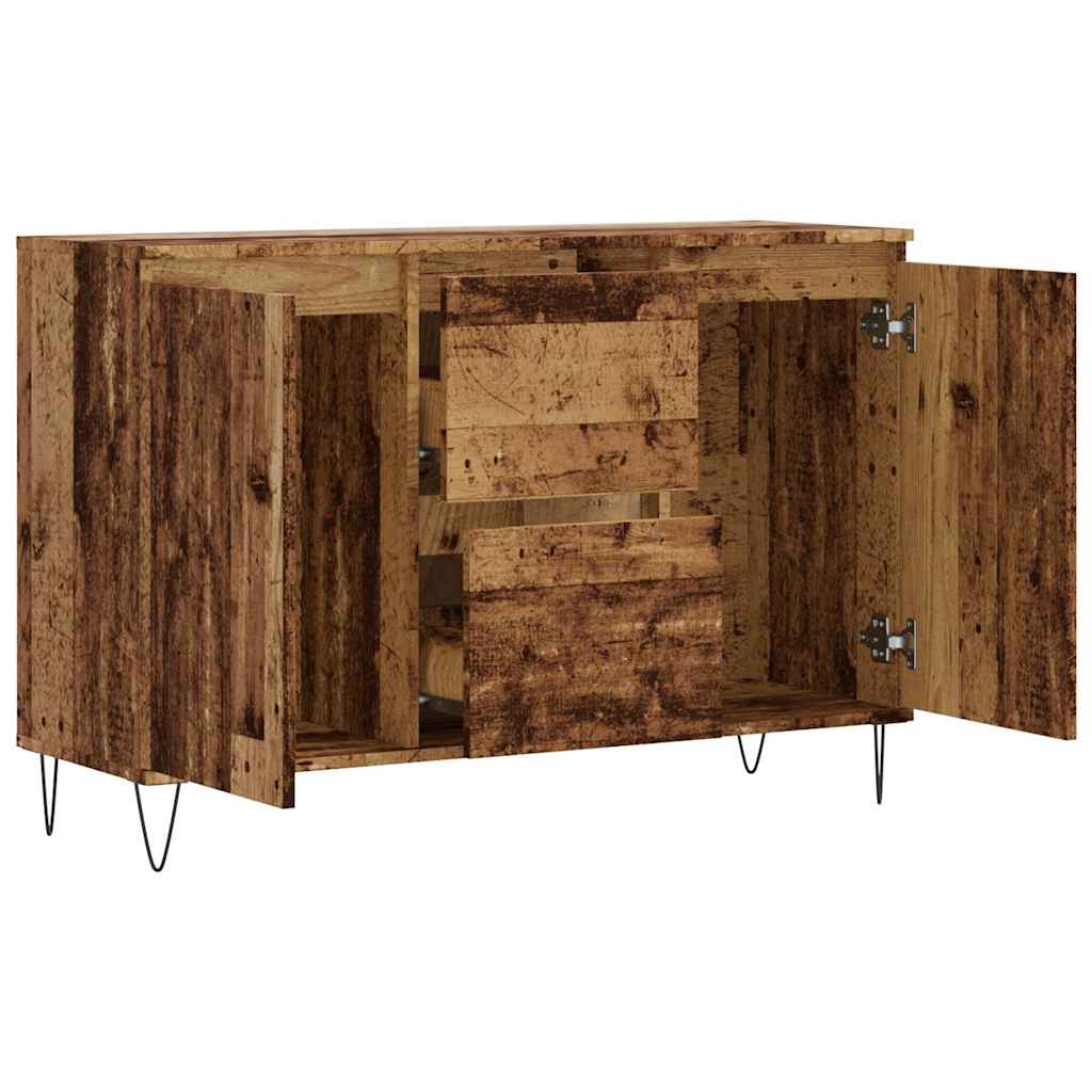 Credenza Legno Antico 101,5x35x70 cm in Legno Multistrato - homemem39
