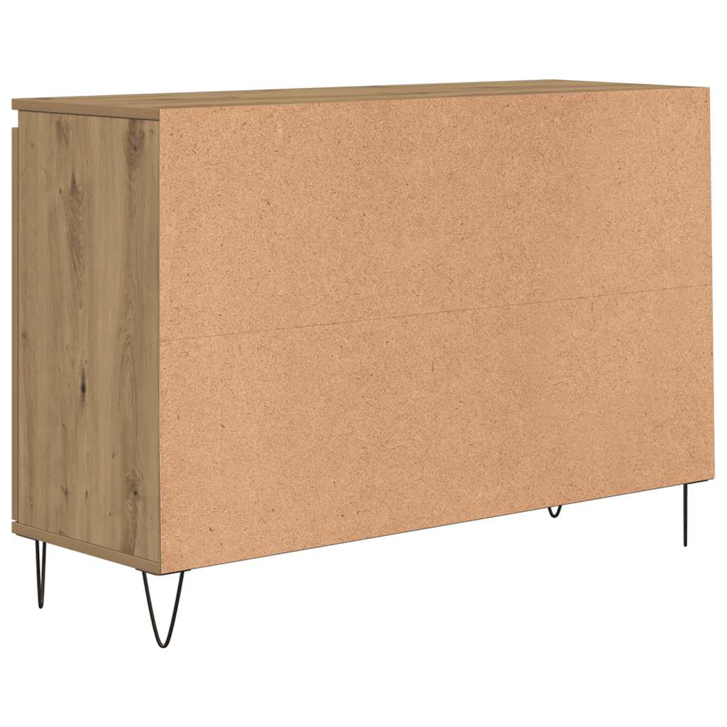 Credenza Rovere Artigianale 101,5x35x70 cm in Legno Multistrato - homemem39