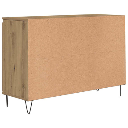 Credenza Rovere Artigianale 101,5x35x70 cm in Legno Multistrato - homemem39